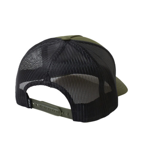 RVCA VA All The Way Curved Snapback Hat Olive Back
