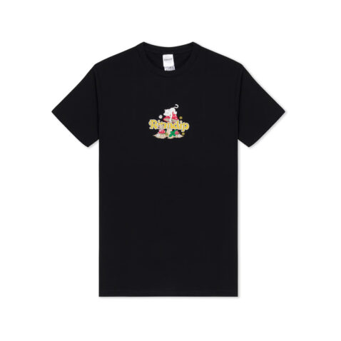Rip N Dip Caterpillar Garden Short Sleeve T-Shirt Black 1