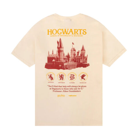 The Hundreds Hogwarts Short Sleeve T-Shirt Cream Back