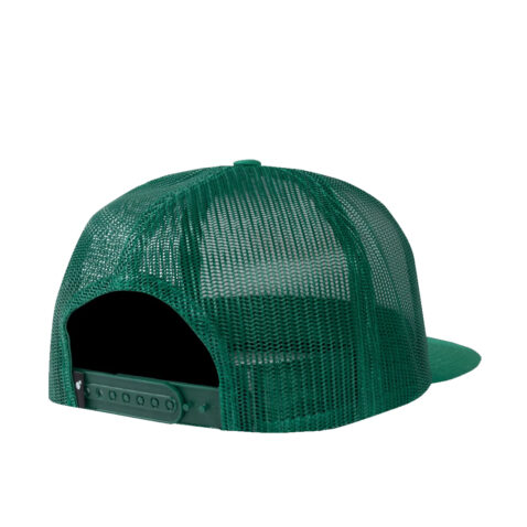 The Hundreds Lights Slant Trucker Snapback Hat Green Back