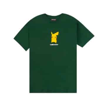The Hundreds Pikachu Wildfire Short Sleeve T-Shirt Forest Green