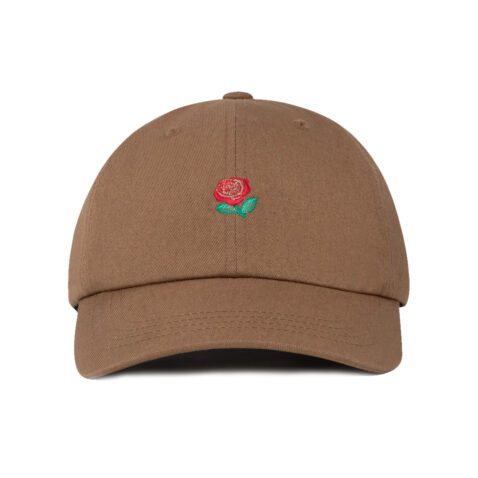 The Hundreds Rose Dad Hat Dark Khaki Front