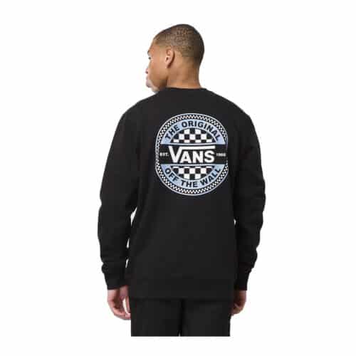 Vans Circled Checker Pull Over Crewneck Sweater Black 2