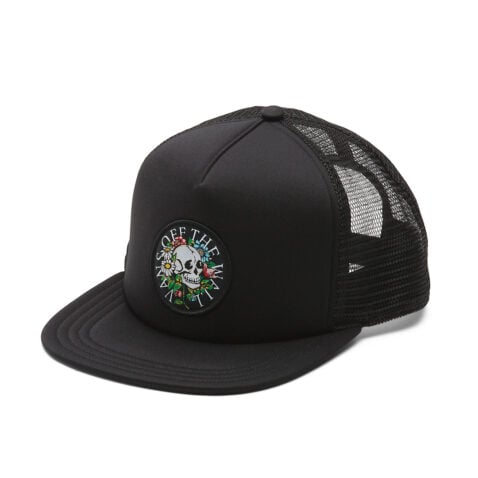 Vans Forage Trucker Snapback Hat Black Left Front