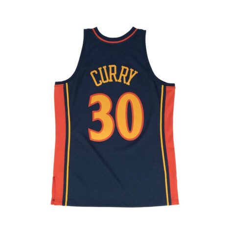 Mitchell & Ness Golden State Warriors Road Curry Jersey Navy Back