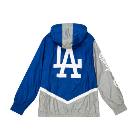 Mitchell & Ness Los Angeles Dodgers Undeniable Full Zip Windbreaker Jacket Royal Blue Back