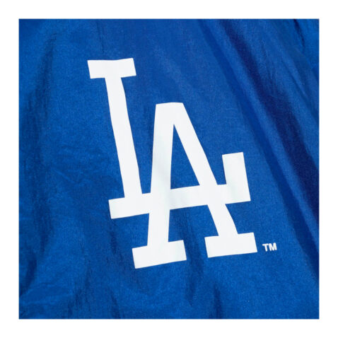 Mitchell & Ness Los Angeles Dodgers Undeniable Full Zip Royal Blue Logo Close Up