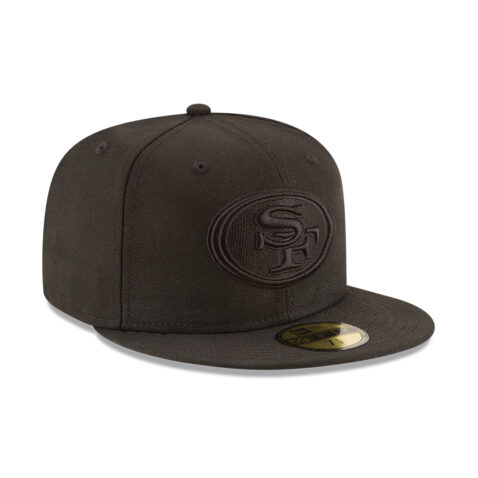 New Era 59Fifty San Francisco 49ers Basic Fitted Hat Black On Black 2