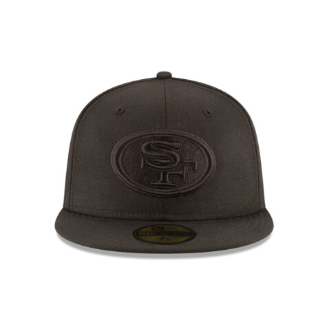 New Era 59Fifty San Francisco 49ers Basic Fitted Hat Black On Black 3