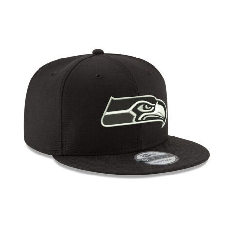 New Era 9Fifty Seattle Seahawks Basic Snapback Hat White Black 2
