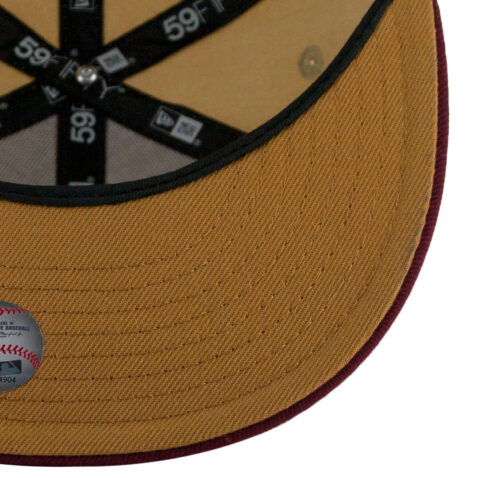 New Era x Billion Creation 59Fifty San Diego Padres Del Mar Fitted Hat Vegas Gold Cardinal Red 5