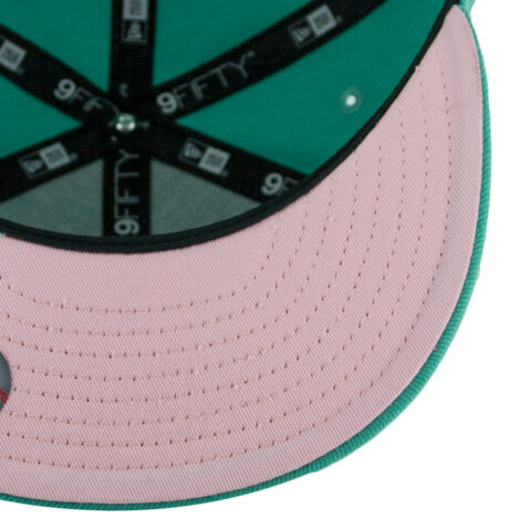 New Era x Billion Creation 9Fifty San Diego Padres Tristar Adjustable Snapback Hat Clear Mint Pink 5