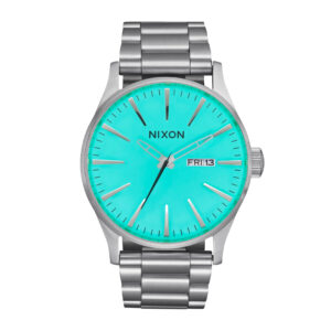 Nixon Sentry SS Watch Silver Turquoise