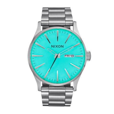 Nixon Sentry SS Watch Silver Turquoise