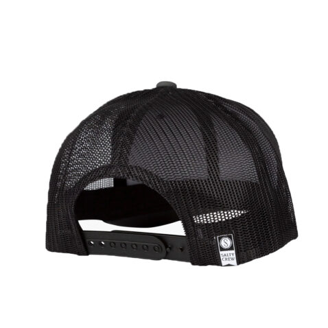 Salty Crew Ink Slinger Trucker Snapback Hat Charcoal Black back