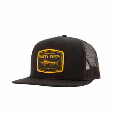 Salty Crew Stealth Trucker Snapback Hat Charcoal Black