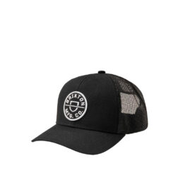 Brixton Crest C MP Mesh Snapback Hat Black Black