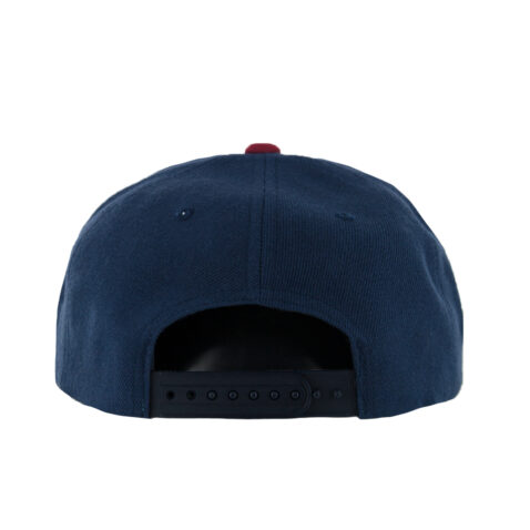 Brixton Crest C MP Snapback Hat Washed Navy Island Berry Back