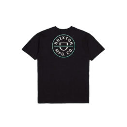 Brixton Crest II Short Sleeve T-Shirt Black Off White Jade