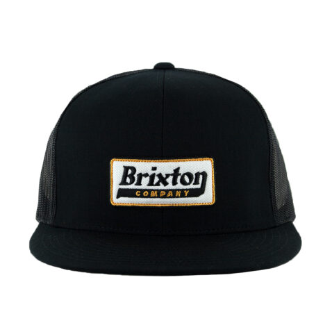 Brixton Steadfast HP Mesh Snapback Hat Black Front
