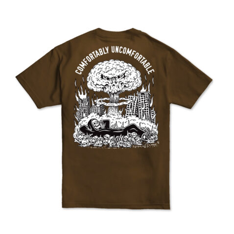 Lurking Class Comfortably Uncomfortable Short Sleeve T-Shirt Brown Back
