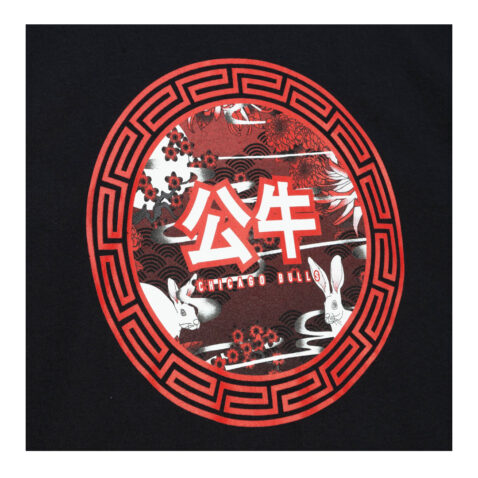 Mitchell & Ness Chicago Bulls Asian Heritage Short Sleeve T-Shirt Black Logo