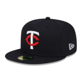 New Era 59Fifty Minnesota Twins Home 2023 Authentic Collection On Field Fitted Hat Navy