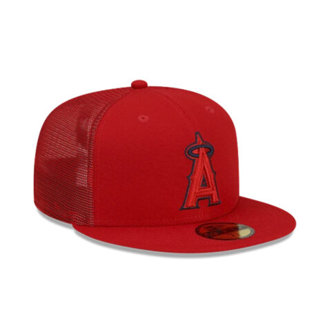 New Era 59Fifty Los Angeles Angels Batting Practice 2023 Fitted Hat Red 2