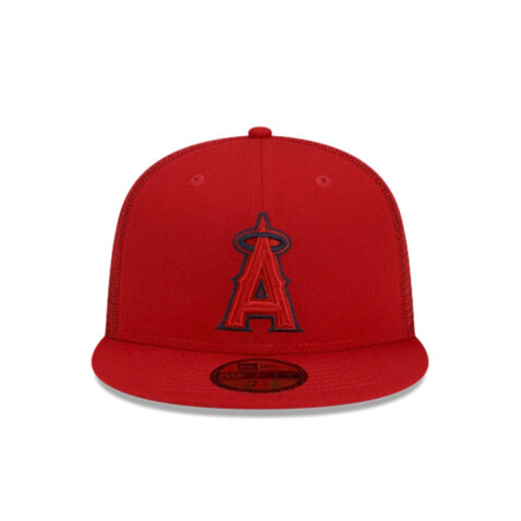 New Era 59Fifty Los Angeles Angels Batting Practice 2023 Fitted Hat Red 3