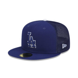 New Era 59Fifty Los Angeles Dodgers Batting Practice 2023 Fitted Hat Dark Royal 1