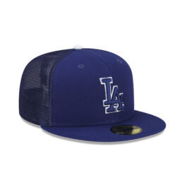 New Era 59Fifty Los Angeles Dodgers Batting Practice 2023 Fitted Hat Dark Royal Blue