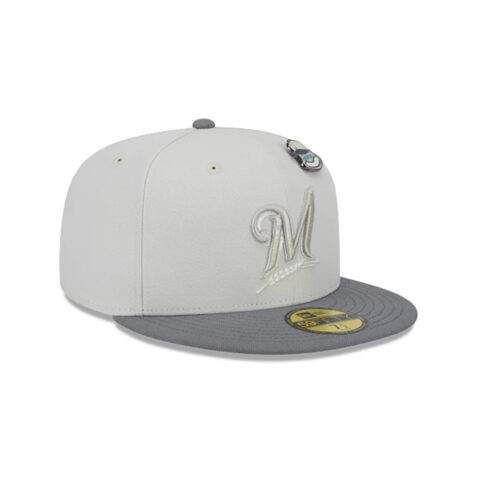 New Era 59Fifty Milwaukee Brewers Cooperstown Outerspace Moon Fitted Hat 2