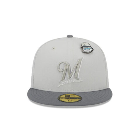 New Era 59Fifty Milwaukee Brewers Cooperstown Outerspace Moon Fitted Hat 3