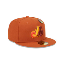 New Era 59Fifty Montreal Expos Cooperstown Outerspace Mars Fitted Hat Rust Orange Orange