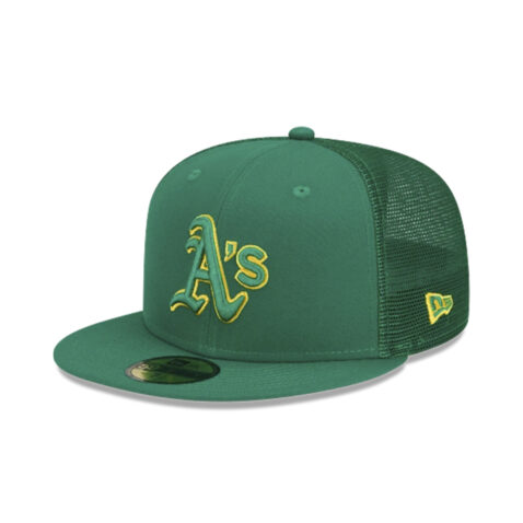 New Era 59Fifty Oakland Athletics Batting Practice 2023 Fitted Hat Green 1