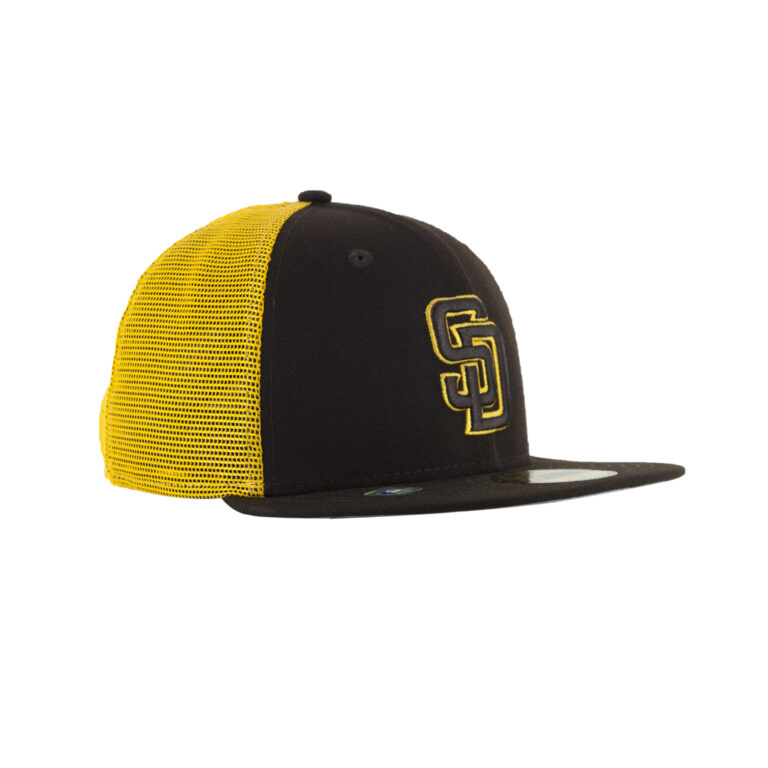 New Era 59Fifty San Diego Padres Batting Practice 2023 Fitted Hat Burnt Wood Brown Gold 2 New Era 59Fifty San Diego Padres Batting Practice 2023 Fitted Hat Burnt Wood Brown Gold 2