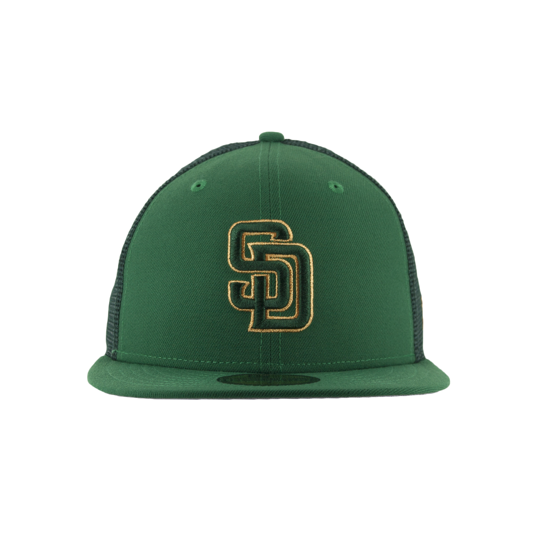 New Era San Diego Padres Basic Bucket Hat Black Yellow - Billion Creation