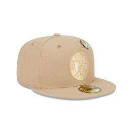 New Era 59Fifty San Francisco Giants Cooperstown Outerspace Saturn Fitted Hat Camel Wine Cork