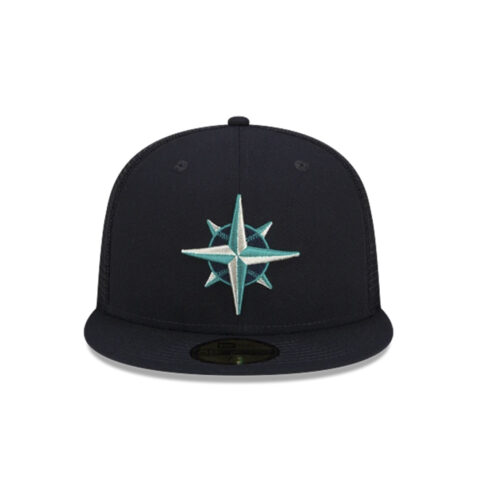 New Era 59Fifty Seattle Mariners Batting Practice 2023 Fitted Hat Dark Navy 2