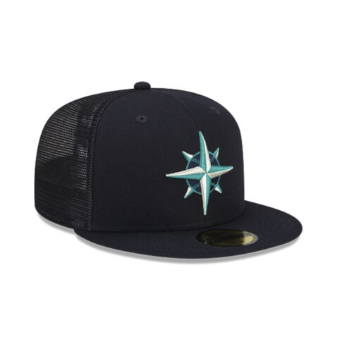 New Era 59Fifty Seattle Mariners Batting Practice 2023 Fitted Hat Dark Navy 3