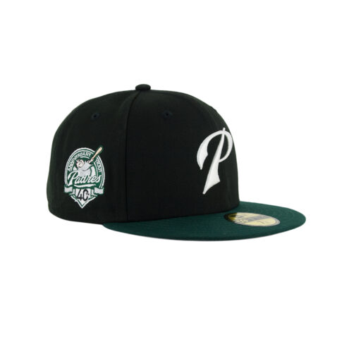 New Era x Billion Creation 59Fifty San Diego Padres IPA Black White Dark Green Fitted Hat 3