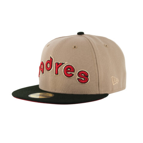 New Era x Billion Creation 59Fifty San Diego Padres Red Ale Camel Red Black Fitted Hat 2