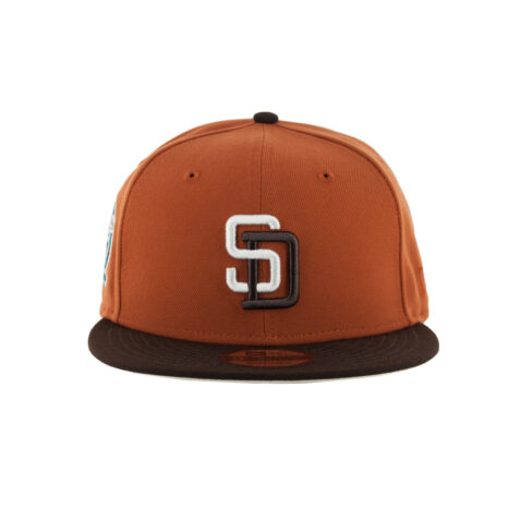 New Era x Billion Creation 9Fifty San Diego Padres Sculpin Rust Orange Burnt Wood Brown Snapback Hat 1