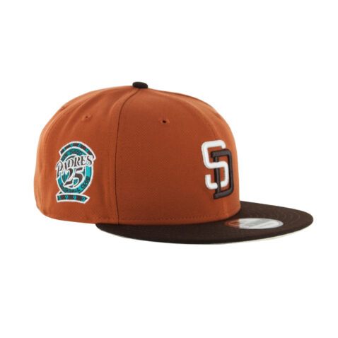 New Era x Billion Creation 9Fifty San Diego Padres Sculpin Rust Orange Burnt Wood Brown Snapback Hat 3