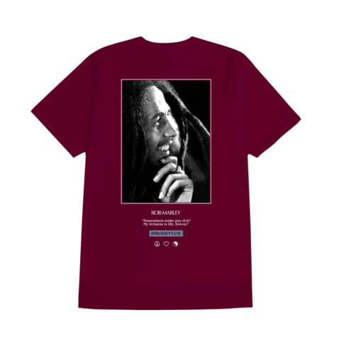Primitive Life Forever Short Sleeve T-Shirt Burgundy Back