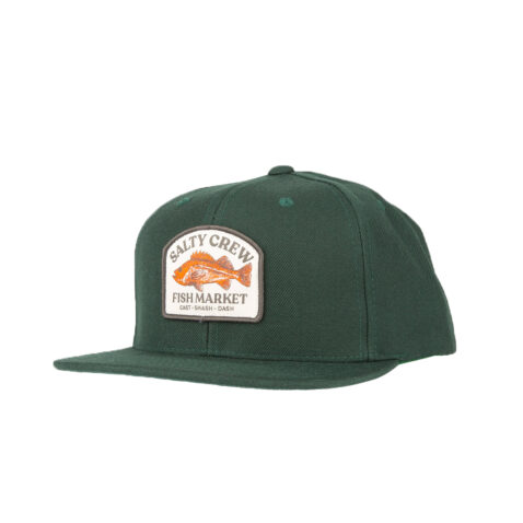 Salty Crew Red Rock 6 Panel Snapback Hat Spruce