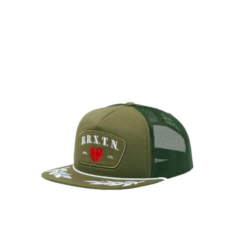 Brixton Peace Shield MP Trucker Hat Olive Surplus
