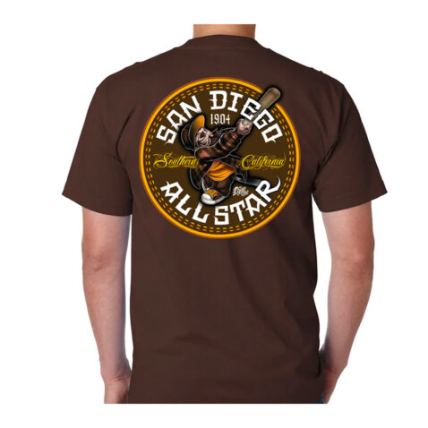 Dyse One San Diego Champ Short Sleeve T-Shirt Brown Back