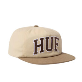 HUF Arch Logo Snapback Hat Cream