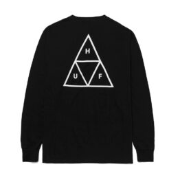 HUF TT  Triple Triangle Long Sleeve T-Shirt Black